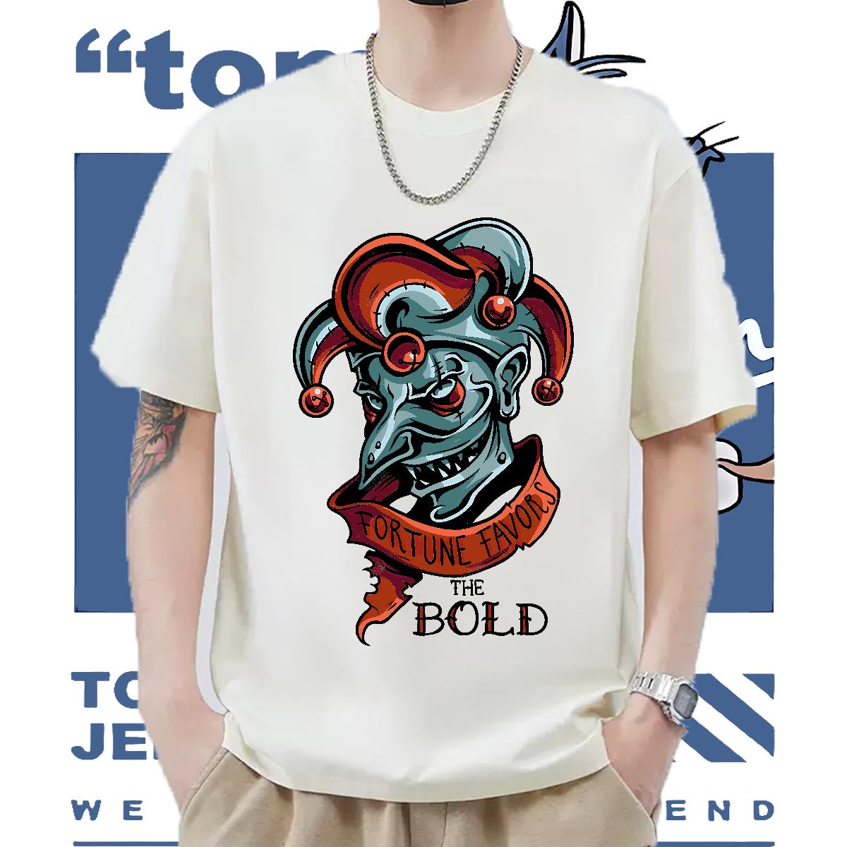 Loose Fit T-Shirts for Men Home Outdoor Breathable Crew Neck Couples T Shirts New Plus Size Cartoon Tees