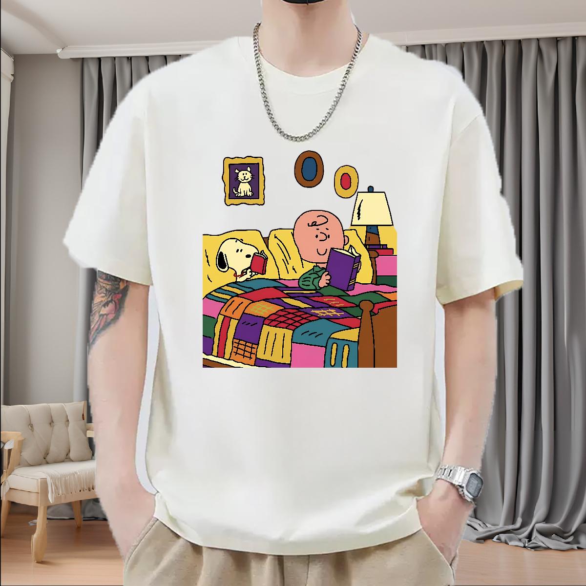 Customized T Shirts Men Floral Print Home Outdoor Men Tshirts 180g Cotton High Quality