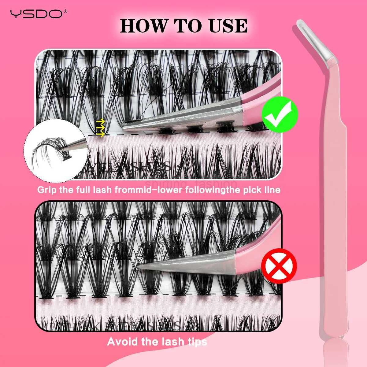 10/12 Rows DIY Eyelash Extension Kit Individual Lashes Bond and Seal False Eyelash Glue Remover Applicator and Tweezers MakeupCL240713