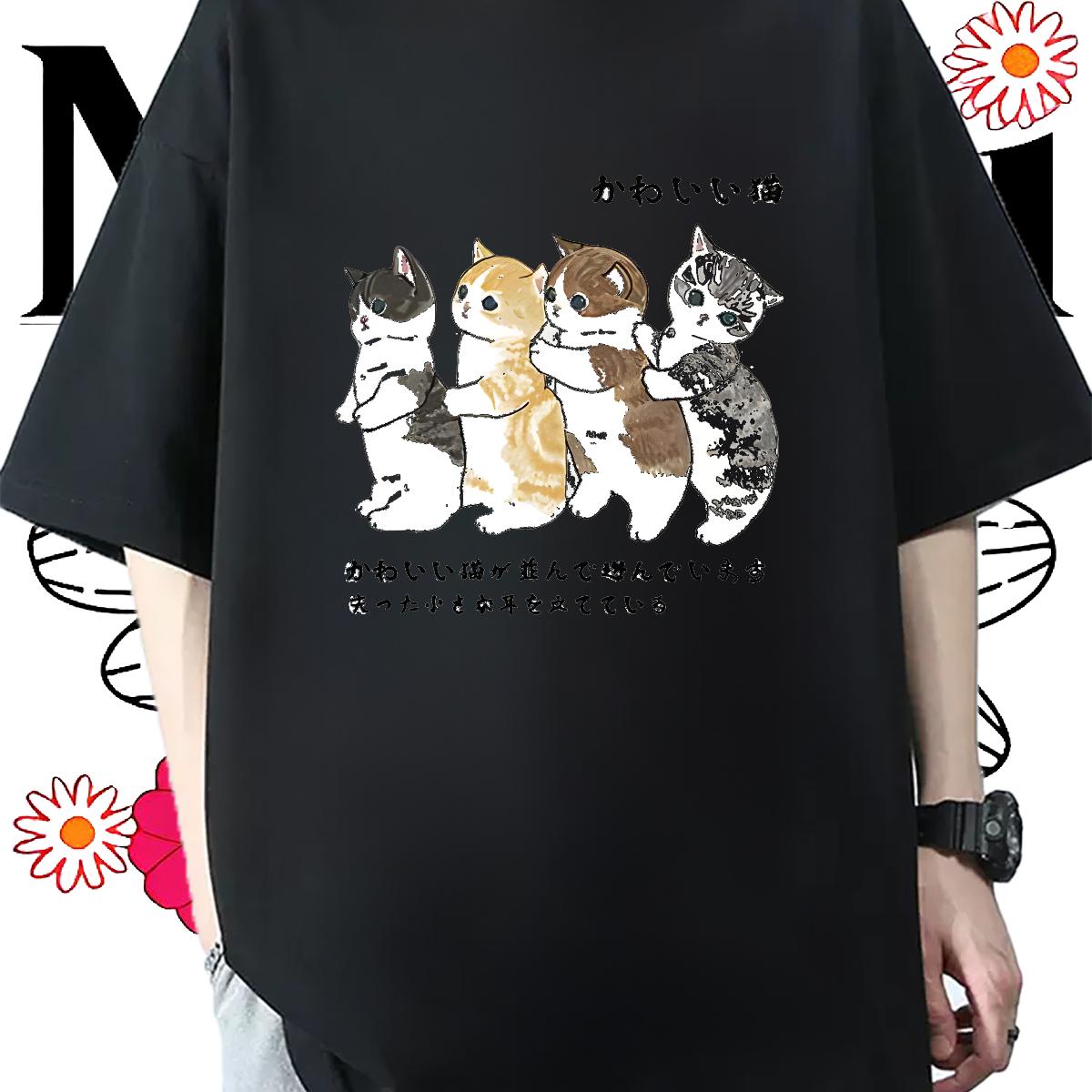 Unisex T shirt Beach Crew Neck Cotton Breathable Men Clothes T-Shirt Classic Graphic Tops