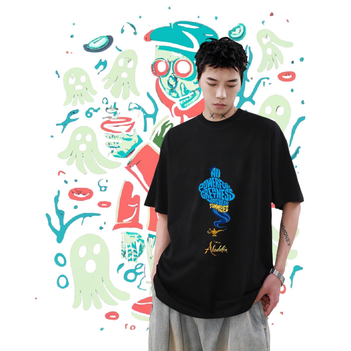 Fashion T shirt Custom Print Oversized Men Tshirts Anime Printing Street Breathable Short Sleeve Loose Tee Shirt