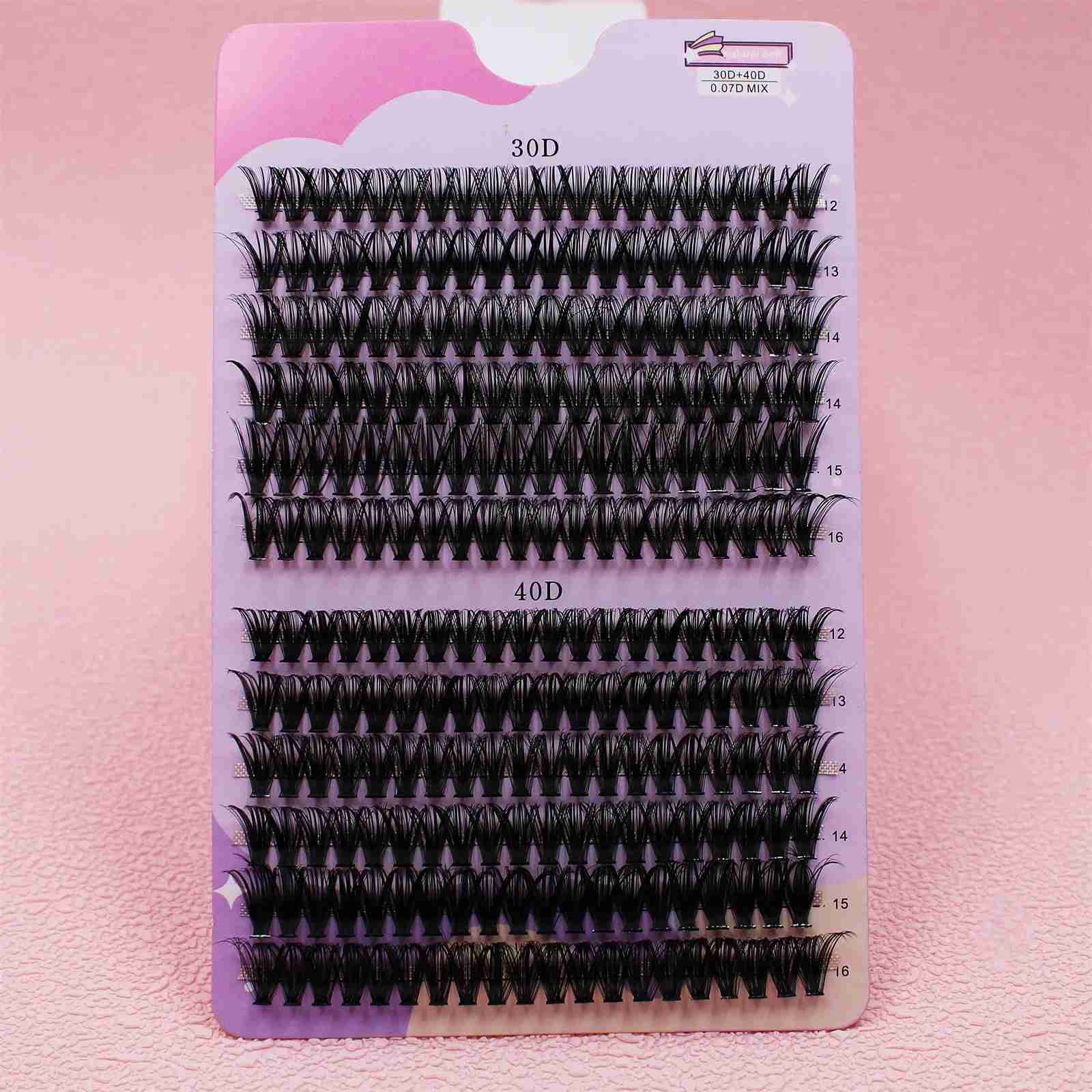 Curl 12-16mm Mix D 30/40D Cluster Lashes Individual Lashes Lash Extensions Clusters Lashes coft Natural False EyelashesCL240713
