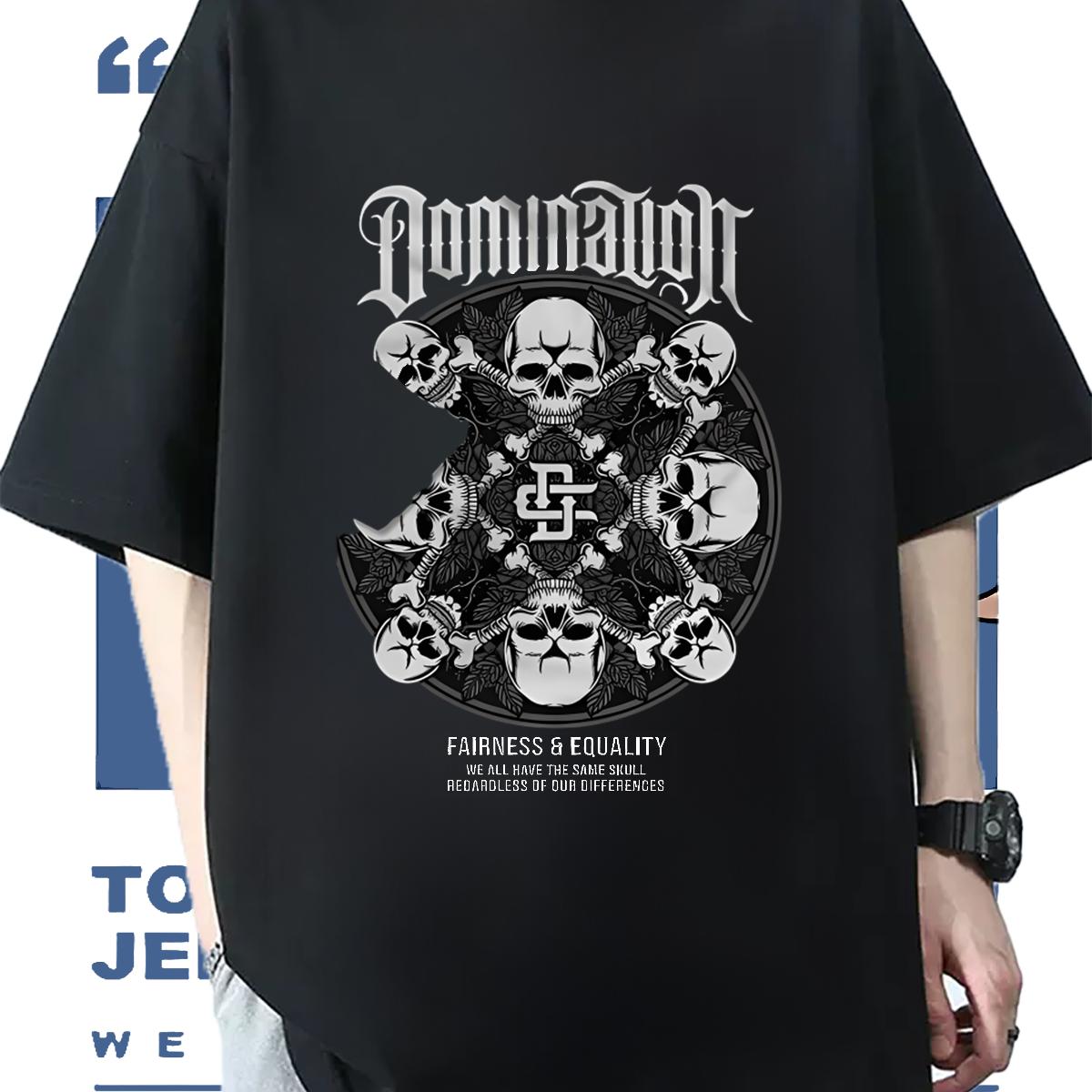 New Men T Shirts Skull Tshirt for Man Woman Street Casual Crew Neck Cotton Breathable Brand Tops Tees