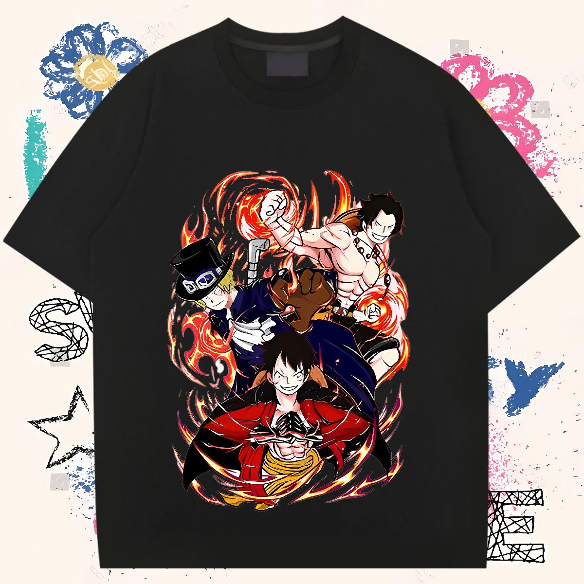 Loose Fit T shirt Daily Outfit Cotton Breathable Short Sleeve Men Clothes T-Shirt Factory Direct Cartoon Printing S-3XL Tops