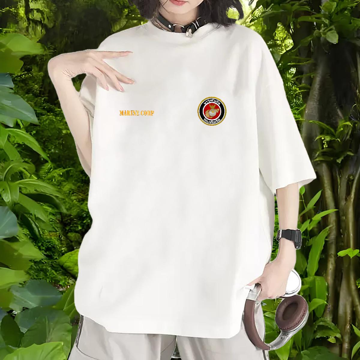 Cotton O Neck Short Sleeves T-Shirts for Women New Arrival Casual Sport Tshirt for Man Woman Customized Print Loose Tee Shirt