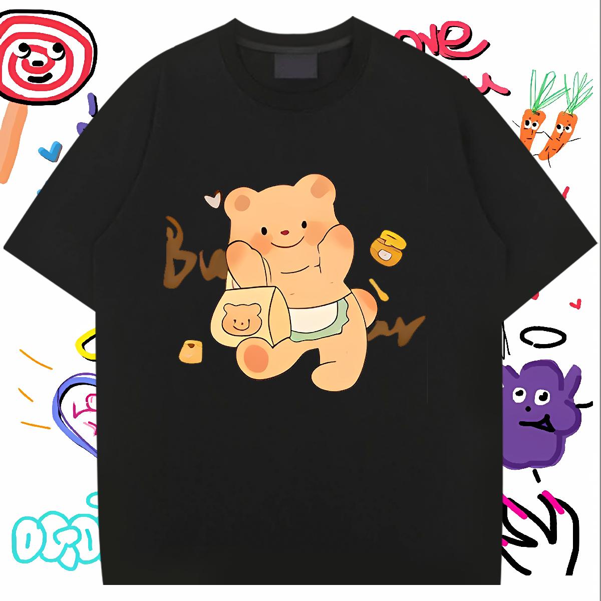 Unisex Men Clothes T-Shirt Crew Neck Cotton Street wear Hip Hop T shirt Custom Cartoon New Designer Tops Tees