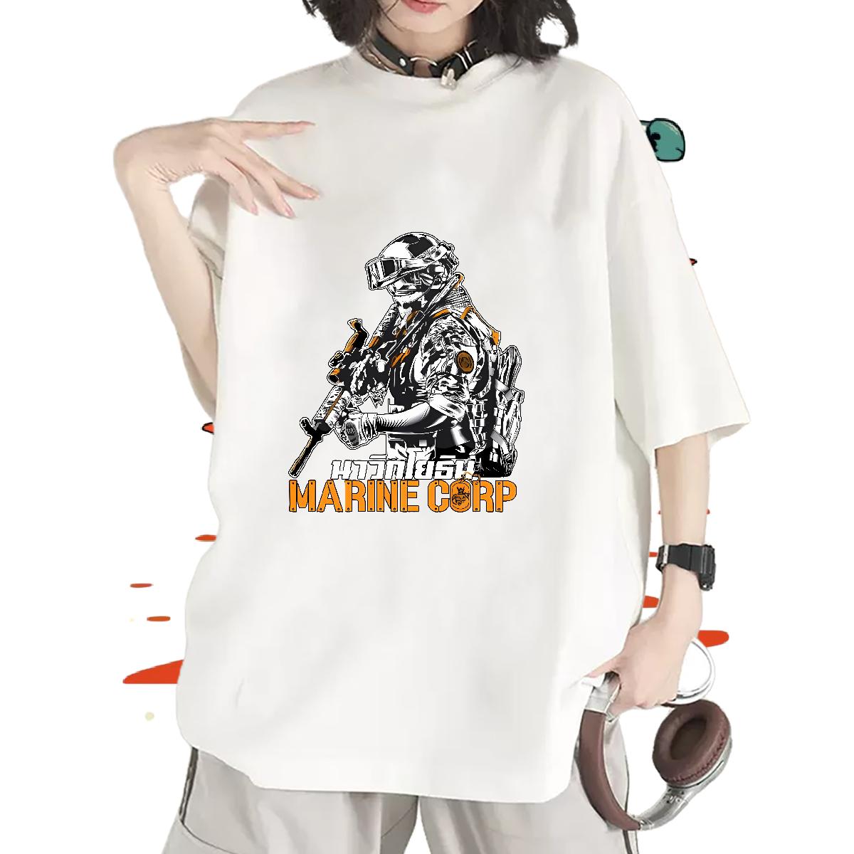 Fashion Casual T Shirts Women Crew Neck Cotton Breathable Casual Sport Woman Tshirt Cartoon Printing S-3XL Brand Top Shirts