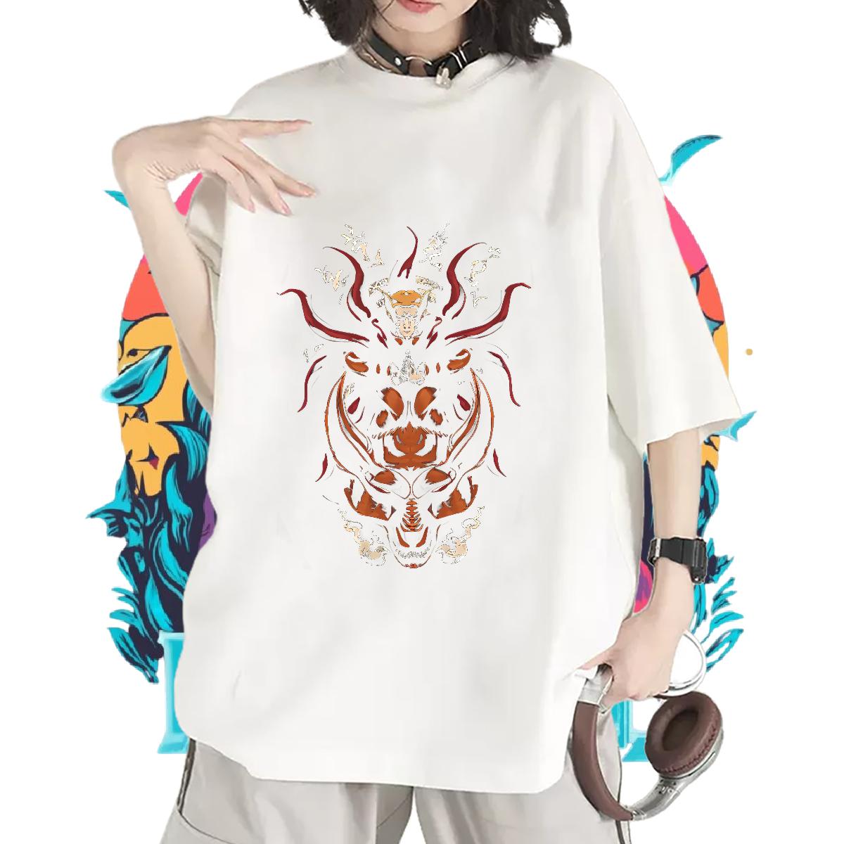 Designer T-Shirts Cotton O Neck Short Sleeves Spring Summer Women Tees Skull Popular Tops Tees