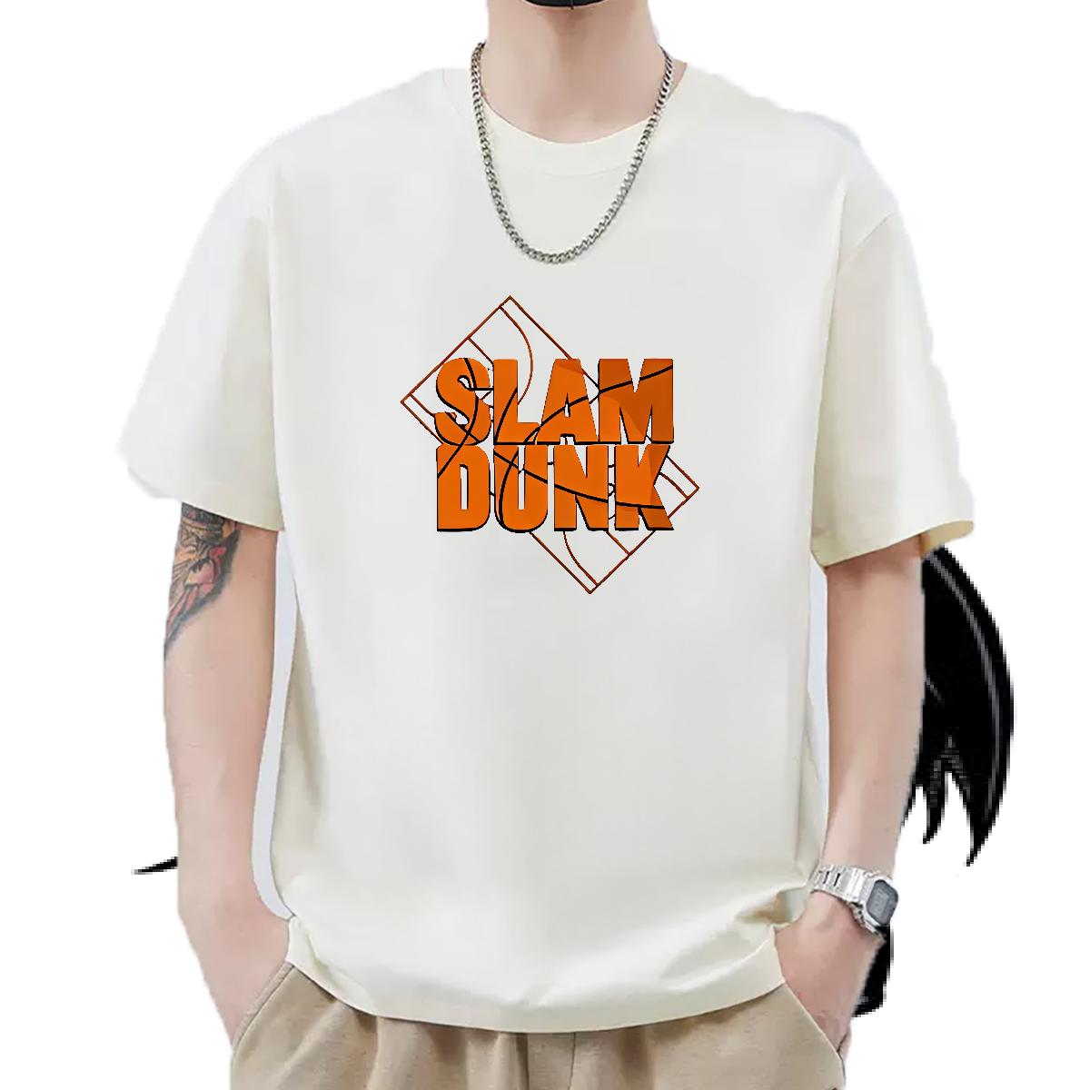 Loose Fit T-Shirts Summer Casual Breathable Crew Neck Men Clothes T-Shirt Classic Graphic Tee Shirt