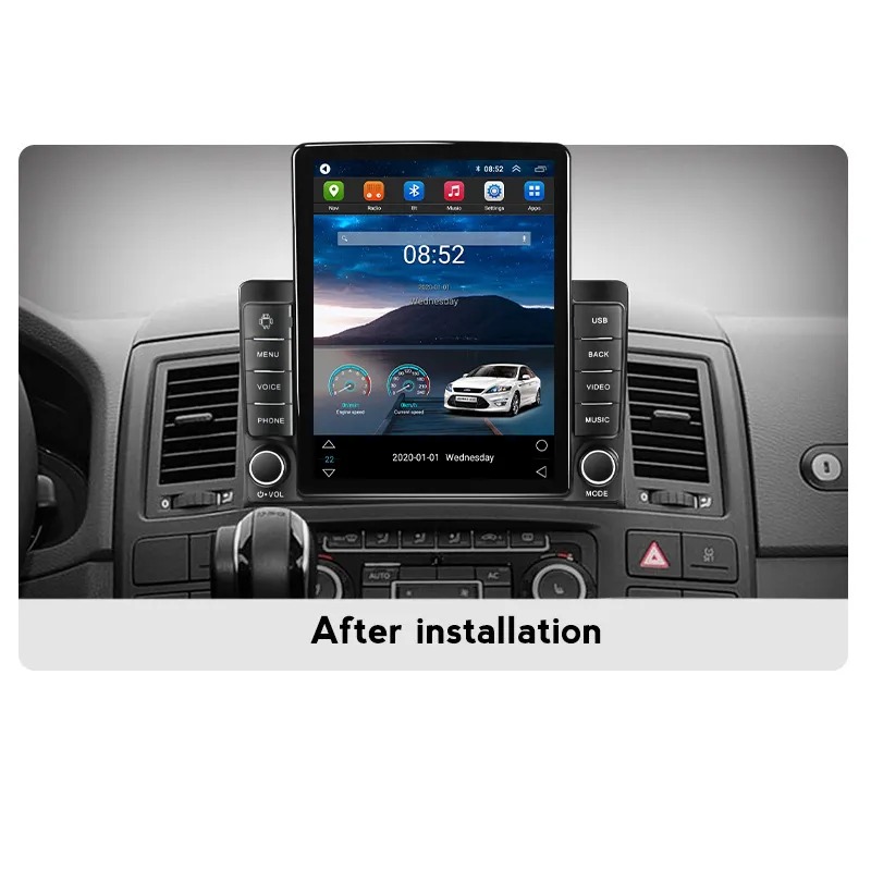 Android Auto Car Video Radio Multimedia Video Player for VW Volkswagen Multivan T5 2003-2015 Tesla Style Navigation GPS 2din Audio