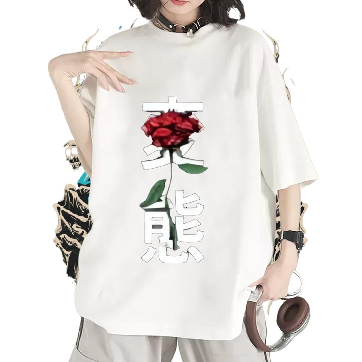 5A T shirt Crew Neck Cotton Wear Street Wear 2024 Casual Womens Tshirts Custom Anime