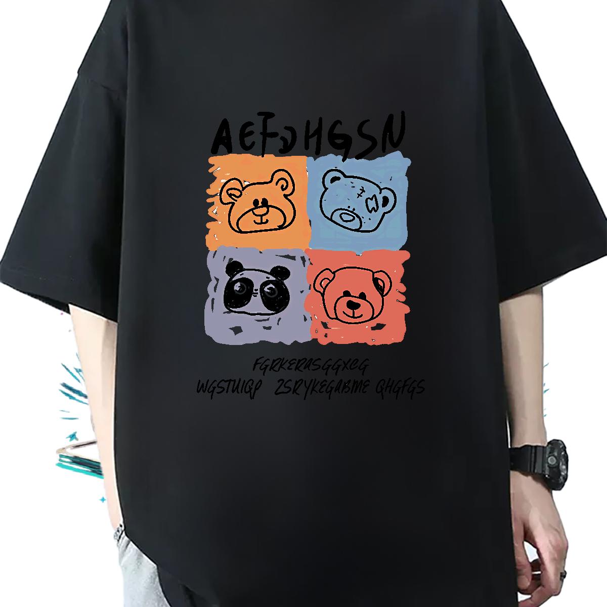 Fashion Designer T-Shirts Anime Print Casual Beach Men Clothes T-Shirt Short Sleeve Cotton O-Neck Cool Design