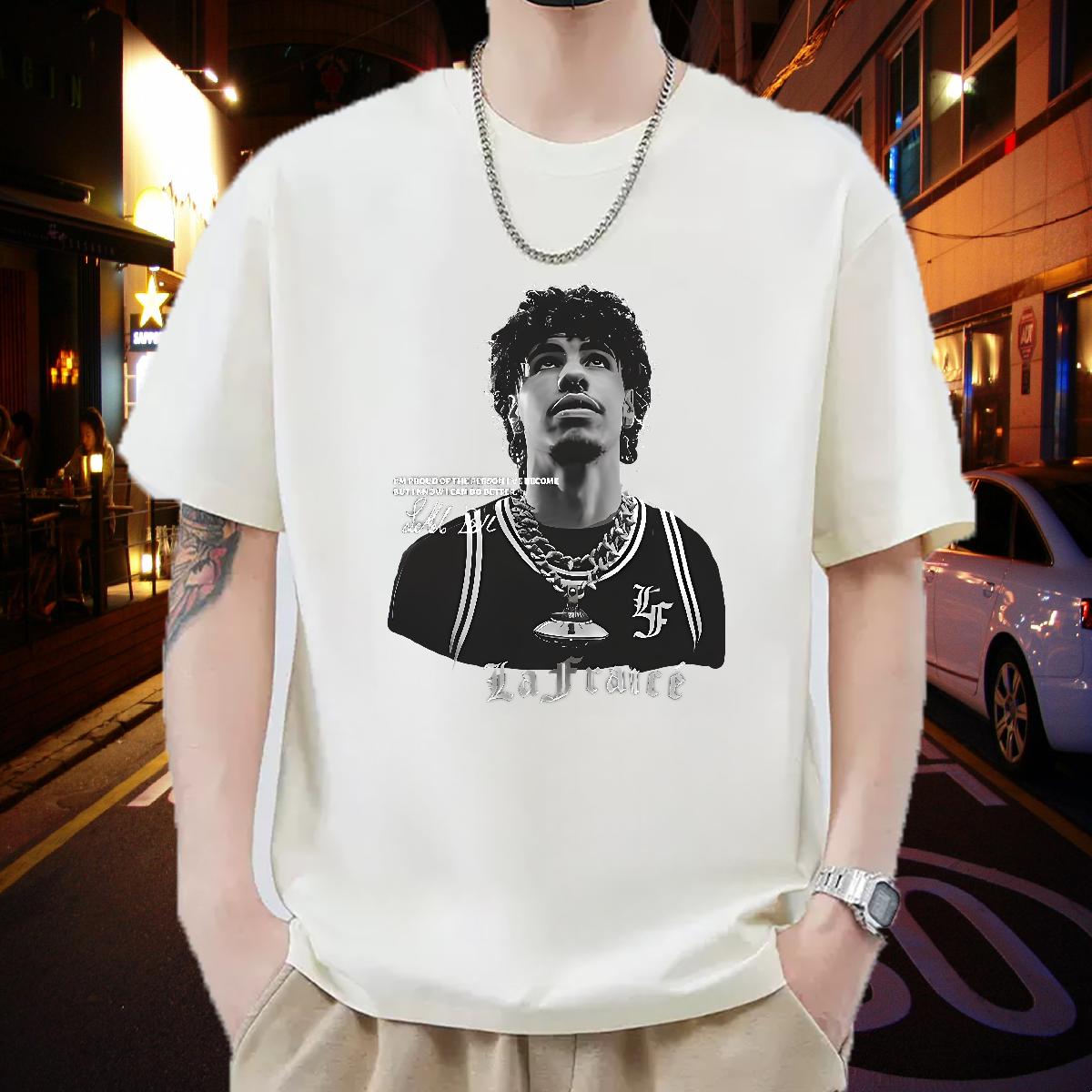 Designer Mens T Shirts Street Crew Neck Cotton Breathable Tshirts DIY Customized Cartoon Printing S-3XL Clothings