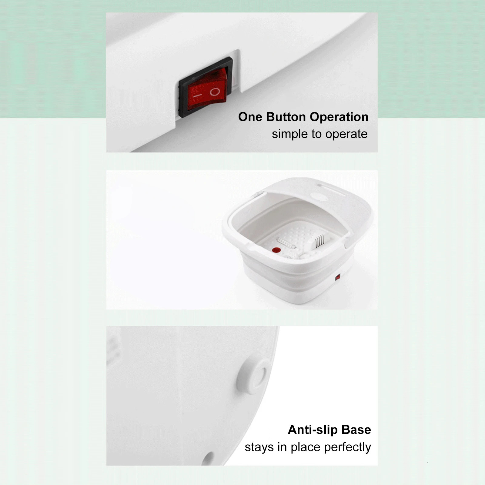 electric foot bath bathtub spa foot massage bathtub foot massage basin used for soaking foldable portable foot bath tub constant temperature foot care