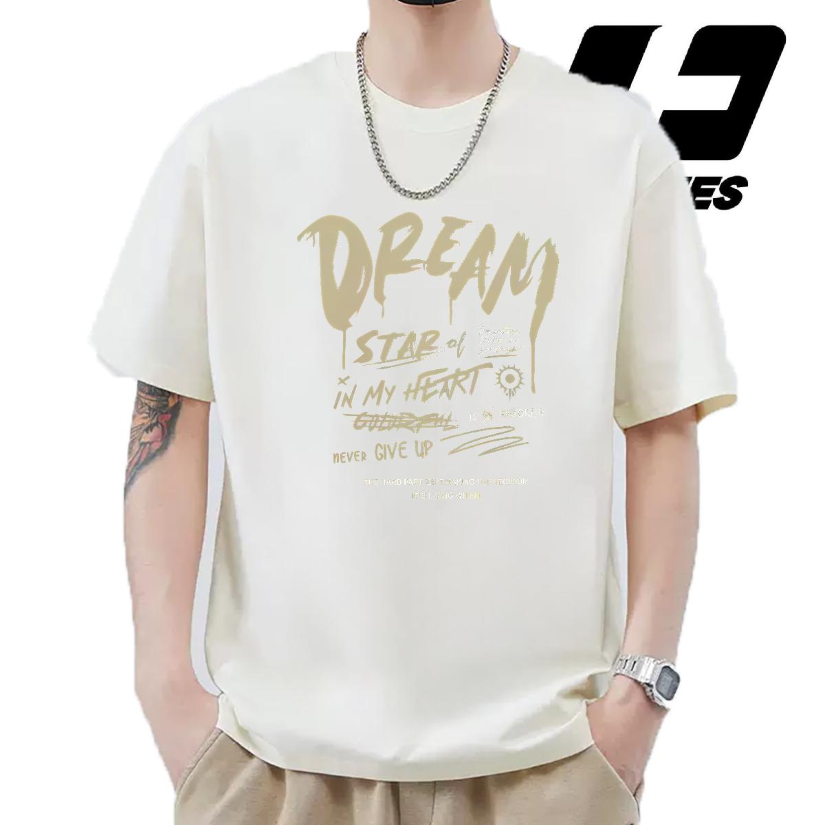 DIY T-Shirts for Men Floral Print Street Casual Men Tees Breathable Crew Neck Cotton Brand