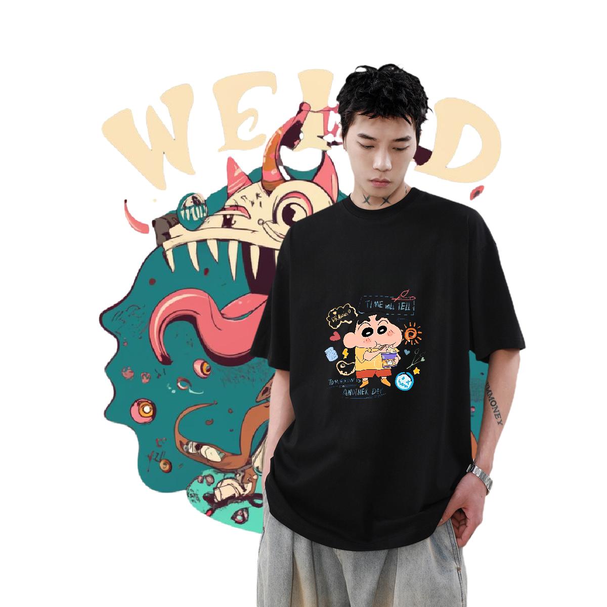 Wholesale Tshirts O-Neck Short Sleeve Cotton Street wear Hip Hop T shirt Customized Print Factory Direct Wear