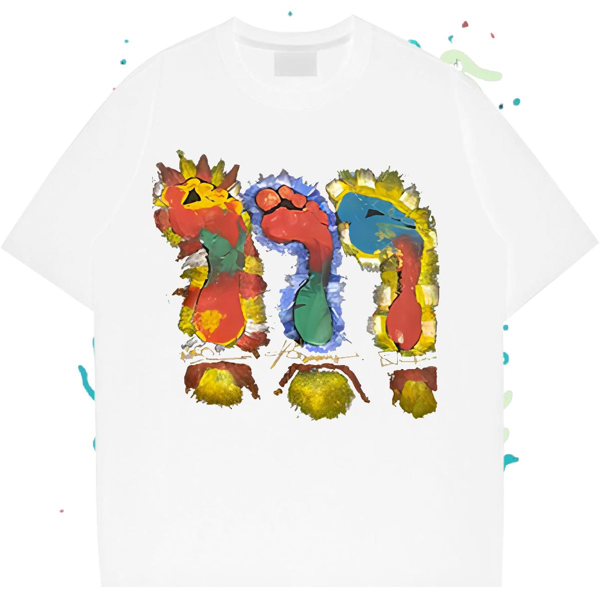 Loose Couples T Shirts Cotton Breathable Short Sleeve Casual Man T Shirts DIY Anime DIY Customized Top Tees