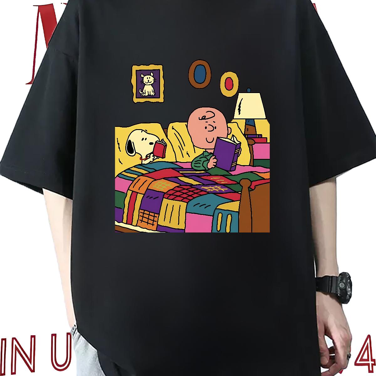 Fashion Casual Man T Shirts Cartoon Print Mens Tshirts Anime Printing Street Short sleeve Cotton Soft Designer Tees