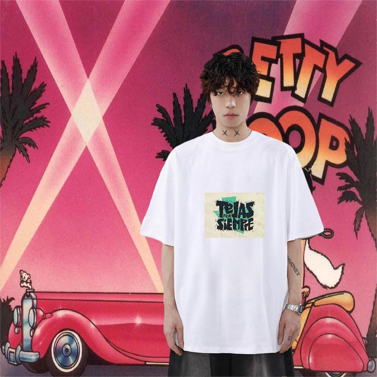 Popular T Shirt For Man Home Outdoor Short Sleeve Cotton O-Neck Tshirts DIY Black Oversized Clothings