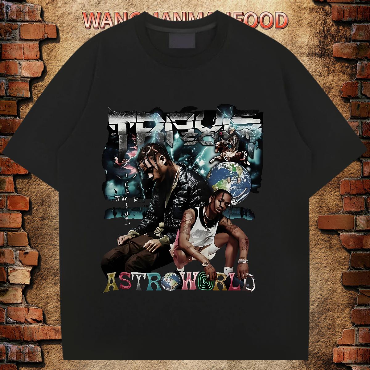 Fashion T-Shirts Cartoon Print Men Tops Tees Anime Printing Street Short Sleeve Cotton O-Neck Loose Fit Tees Shirts