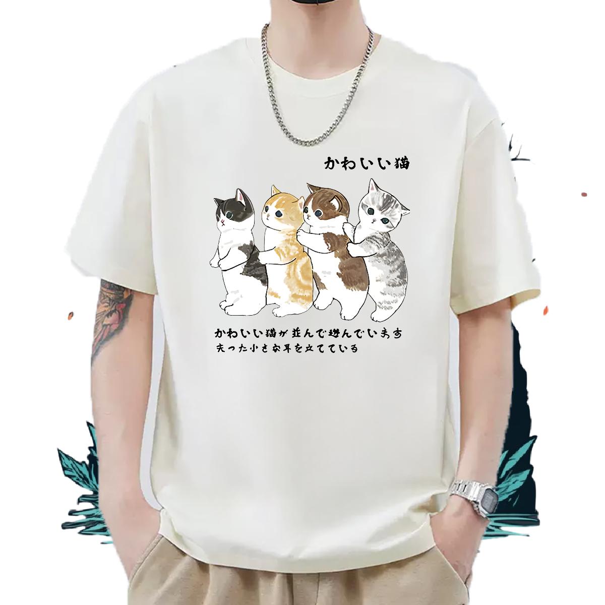 Wholesale Mens T Shirts Custom Print Plus Size Street Mens Tshirts Breathable Crew Neck Cotton High Quality