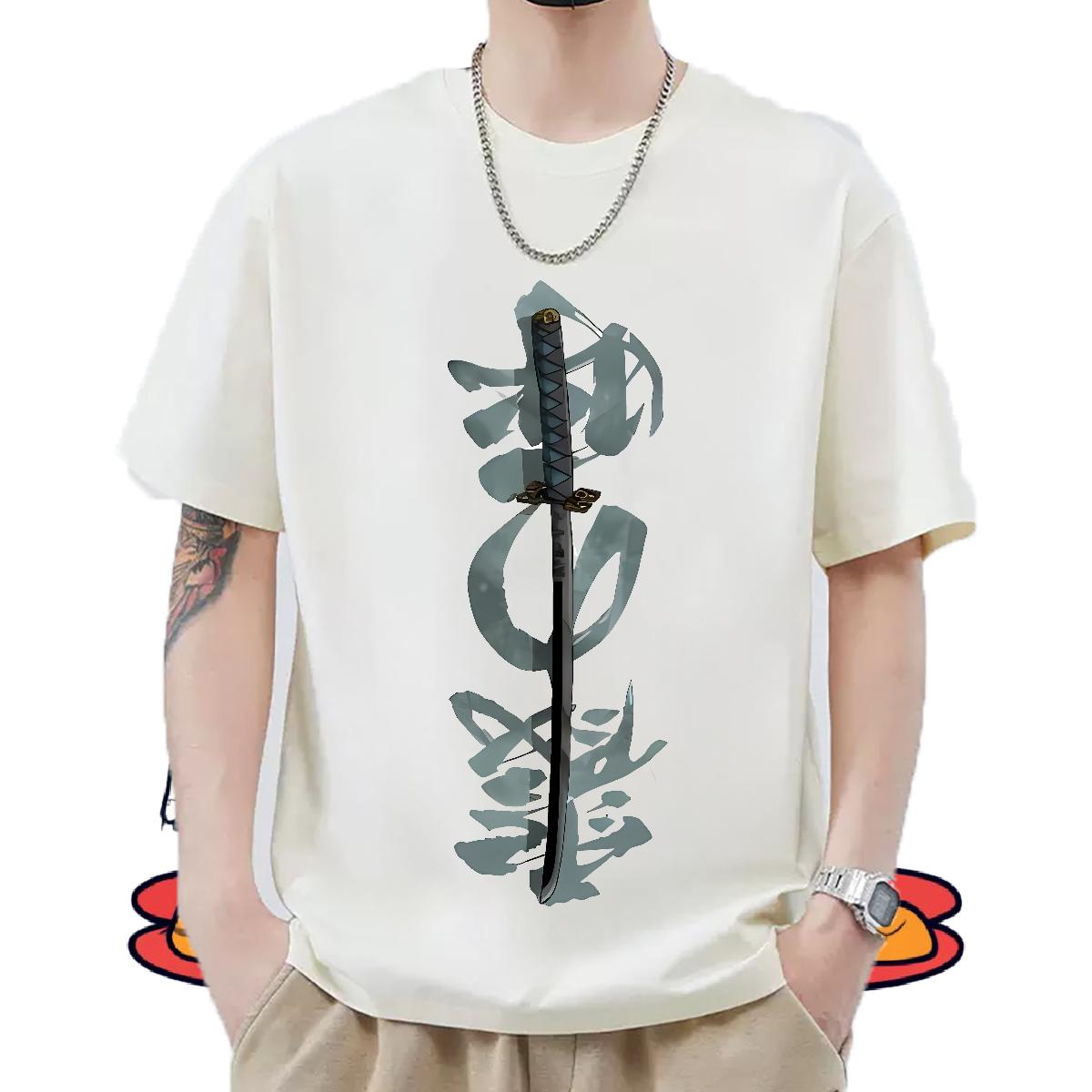 Wholesale Men Tops Tees Breathable Short Sleeve Anime Printing Street T-Shirts for Men DIY Logo Fashion Design Tops Shirt