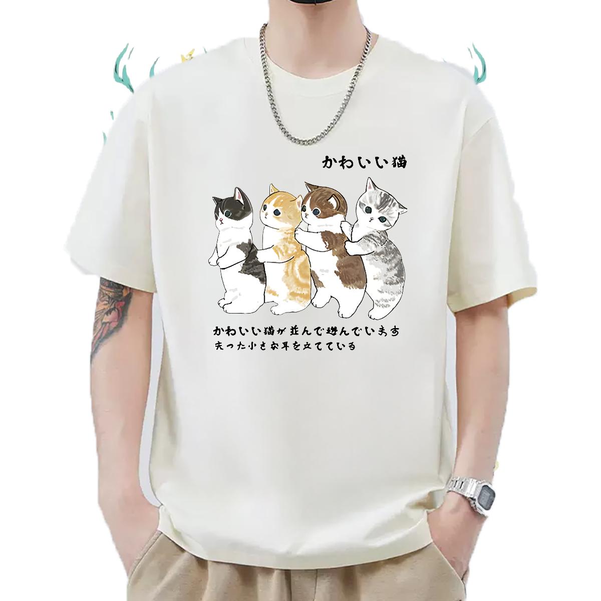 Wholesale T Shirts Men Casual Beach Round Neck Short Sleeve Men Clothes T-Shirt Fashion Casual White Plus Size Tees Shirts