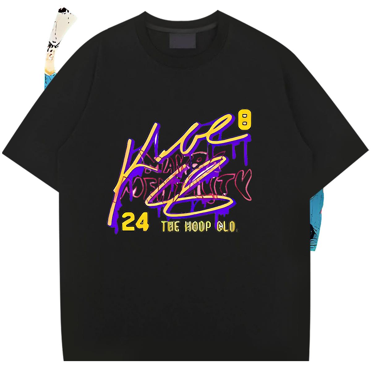 Loose Fit Mens T Shirts Beach Crew Neck Cotton Mens Tshirts 2024 New Oversized Top Tees