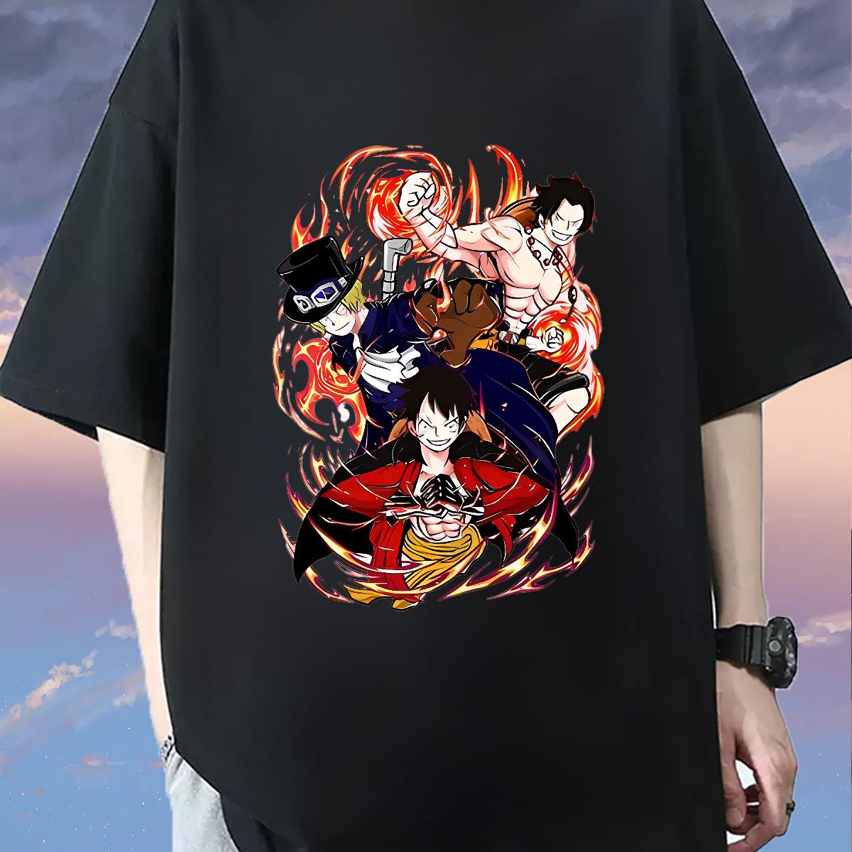 Wholesale T Shirts Men Black Oversized Anime Printing Street Men Tshirts Cotton Breathable Short Sleeve 5A