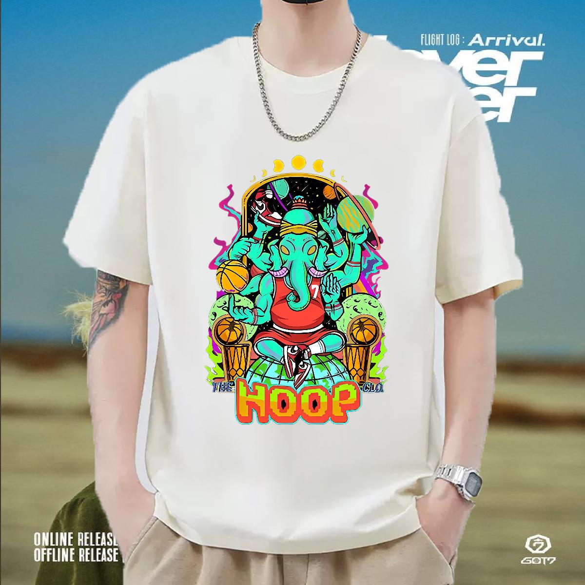 Custom T-Shirts for Men DIY Printed Beach Tshirts Round Neck Short Sleeve Loose