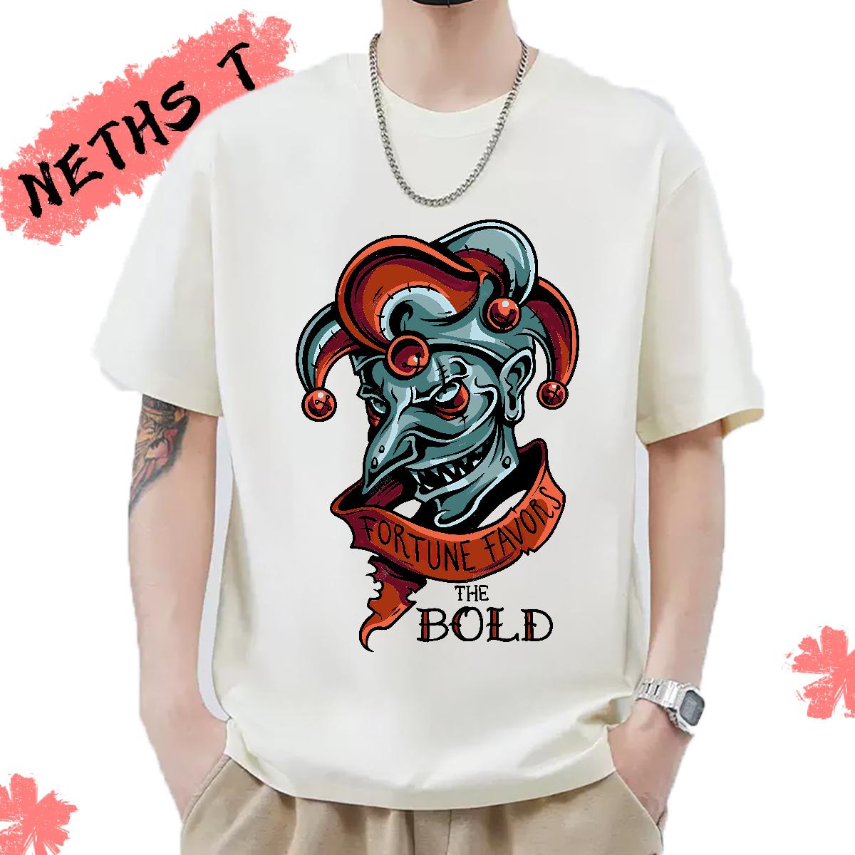 Loose Men Tees Round Neck Short Sleeve Daily Wear T Shirt For Man Skull Fashion Design Tshirts