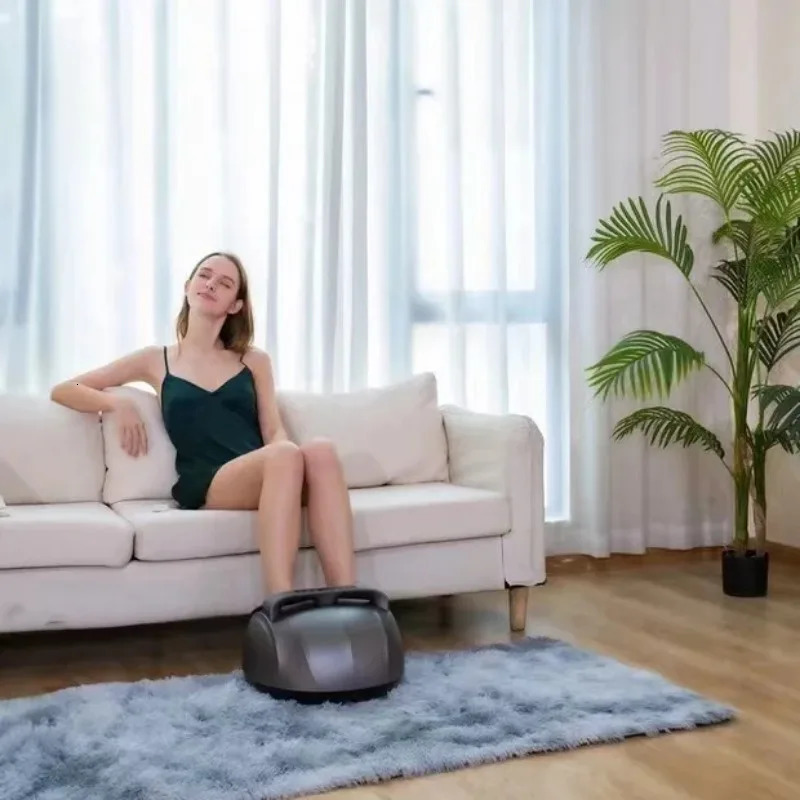 Foot massager heating pressing finger pressure kneading rolling muscle relieving electric foot massage machine 240713