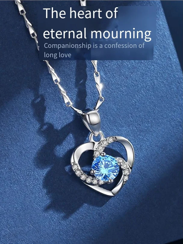 Necklace Female Eternal Heart pendant headpiece 520 Valentines Day gift 240710