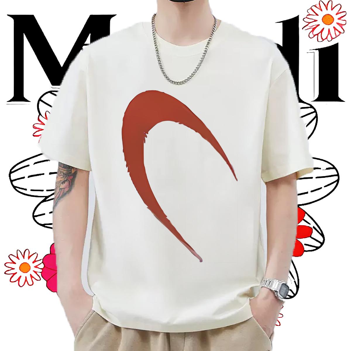 Loose Fit Mens Tshirts Crew Neck Cotton Breathable Casual T shirt Anime Print Factory Direct Tops