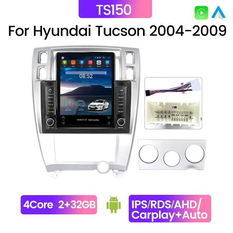 Android Car Video Ra Player for Hyundai Tucson 20042013 Mtimedia Video Navigation 2 Din Unit Stereo Carplay Speakers C251017