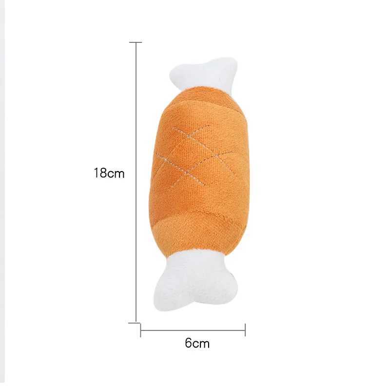 Interesting pet dog toy plush slider biting chicken leg shoe shape small and medium-sized dog outdoor training cat relieves anxiety Z250412