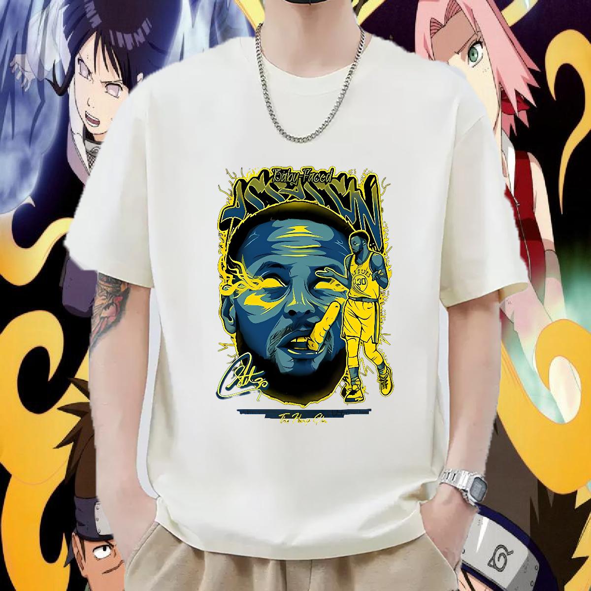 High Quality Men T Shirts Street wear Hip Hop Round Neck Short Sleeve Mens Tshirts 2024 New DIY Printed Tops Tees