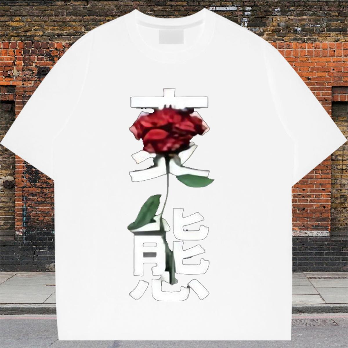 Fashion Woman T Shirts Black Oversized Crew Neck Cotton Clothes Shirt Spring Summer Designer Tshirt for Man Woman