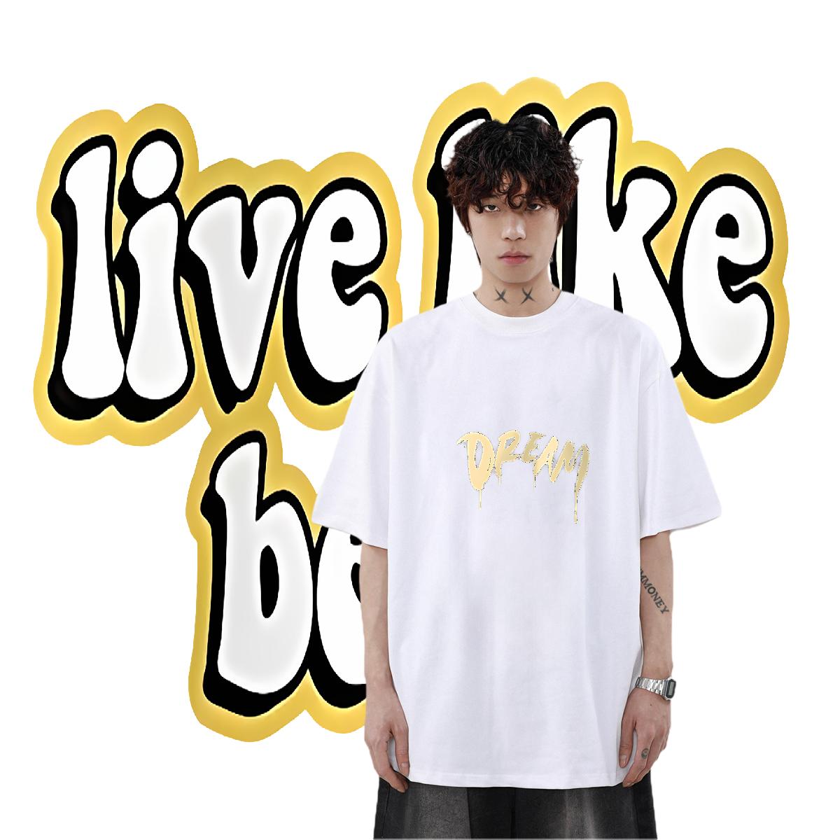 New Mens T Shirts DIY Anime Casual Daily Wear Mens Tshirts Cotton O Neck Short Sleeves Classic