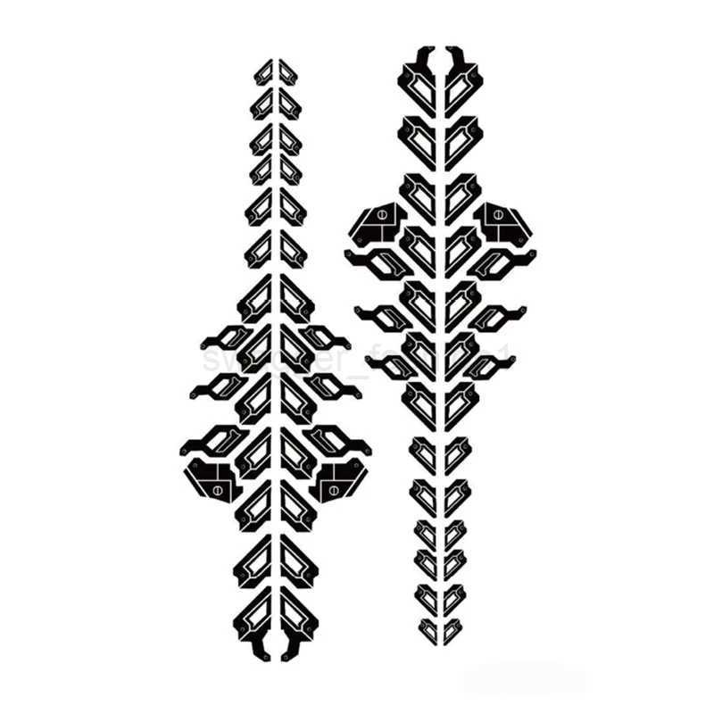 Tattoo Sticker Cool Black Line Element Totem Fake Tatto Waterproof Temporary Hand Chest Arm Makeup for Women Men Body Art TatooB240713