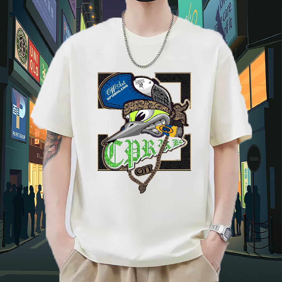 Classic T Shirts Men Hip Hop Crew Neck Cotton Couples T Shirts Customized Custom Print Plus Size Tees