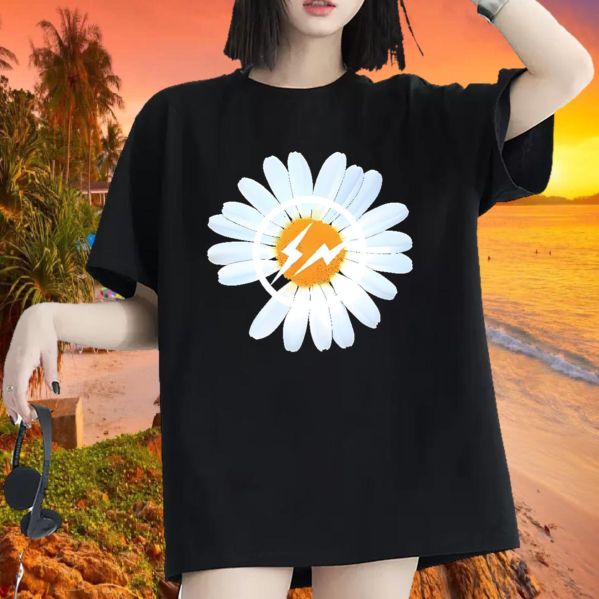 Cotton Breathable Short Sleeve T-Shirts for Women Custom Outdoor Womens Tshirts Custom Printing Female Tees Shirts