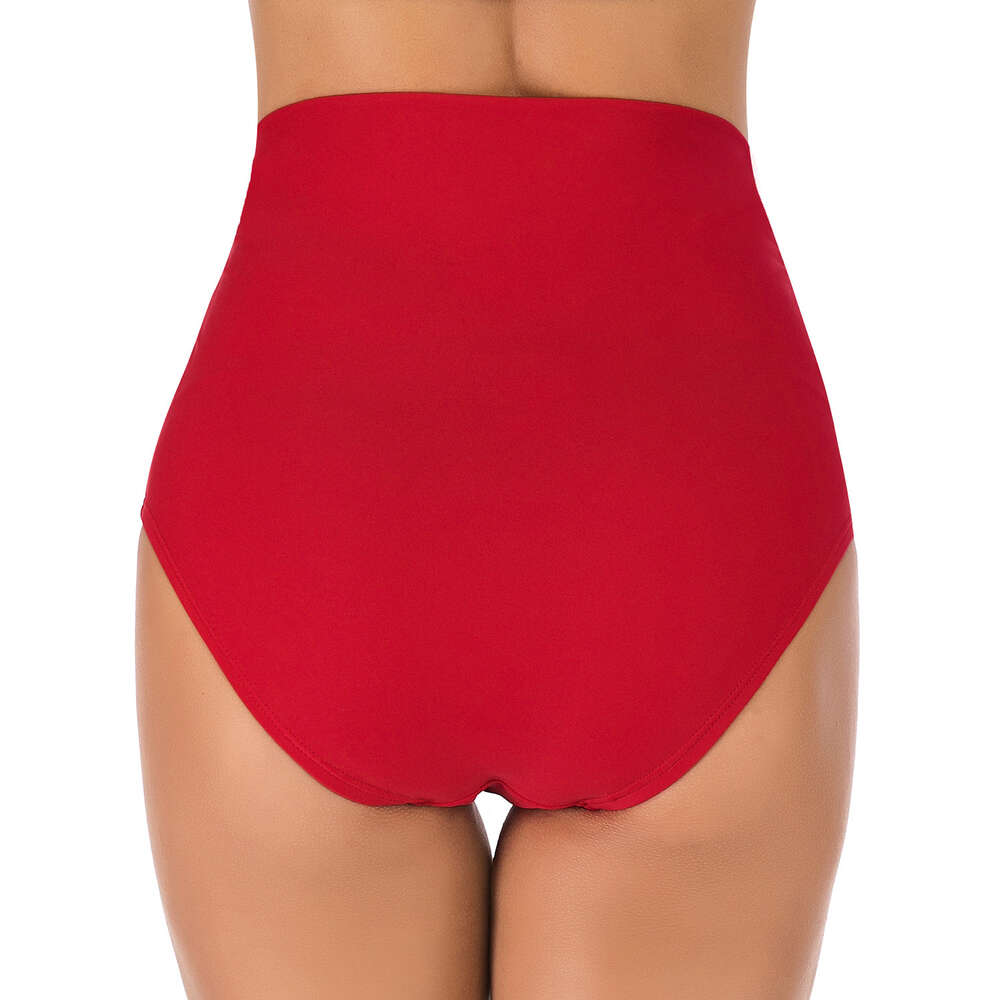 Beach Casual New Arrival Sleeveless French Versatile Leisure Time New Triangle Swimsuit Adult Feminine High Elastic Simple Swimming Pants Sexy Self-cu