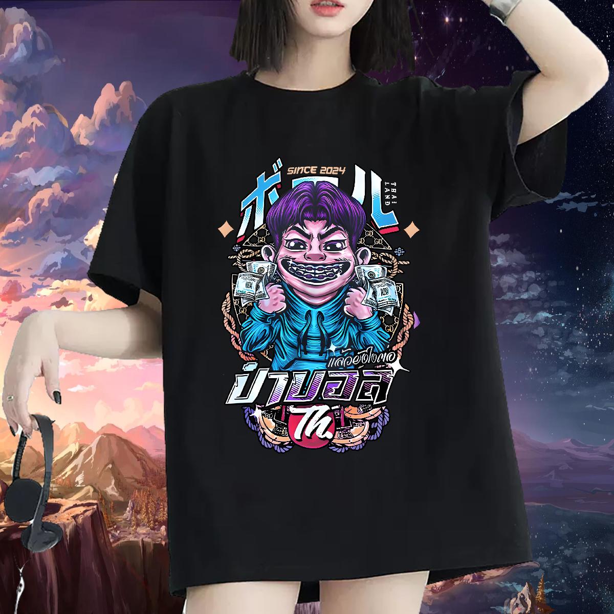 Wholesale Womens T Shirts Breathable Short Sleeve Clothes Shirt Street Fashion Woman Tshirt Plus Size Custom