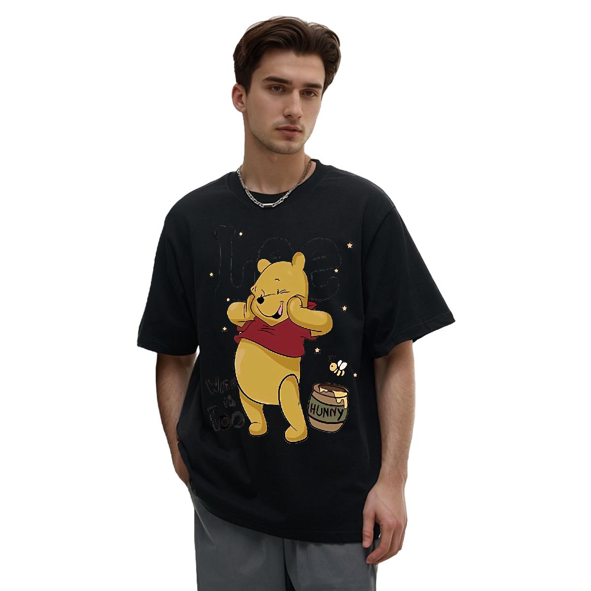 Unisex Men T Shirts Street Casual Crew Neck Cotton Breathable Couples T Shirts Fashion New Plus Size Cartoon Tops