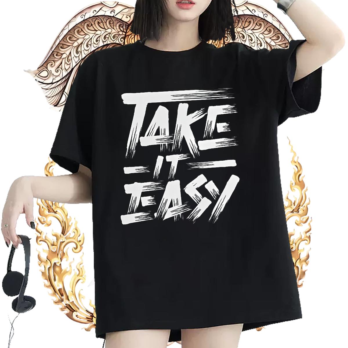 Fashion Casual T Shirts Women Cartoon Print Breathable Crew Neck Cotton Clothes Shirt Daily Outfit Designer Women Tees