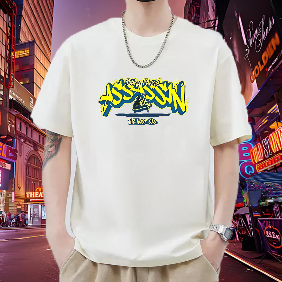 Popular Mens T Shirts Hip Hop Round Neck Short Sleeve Men Tshirts 2024 New Custom Clothings