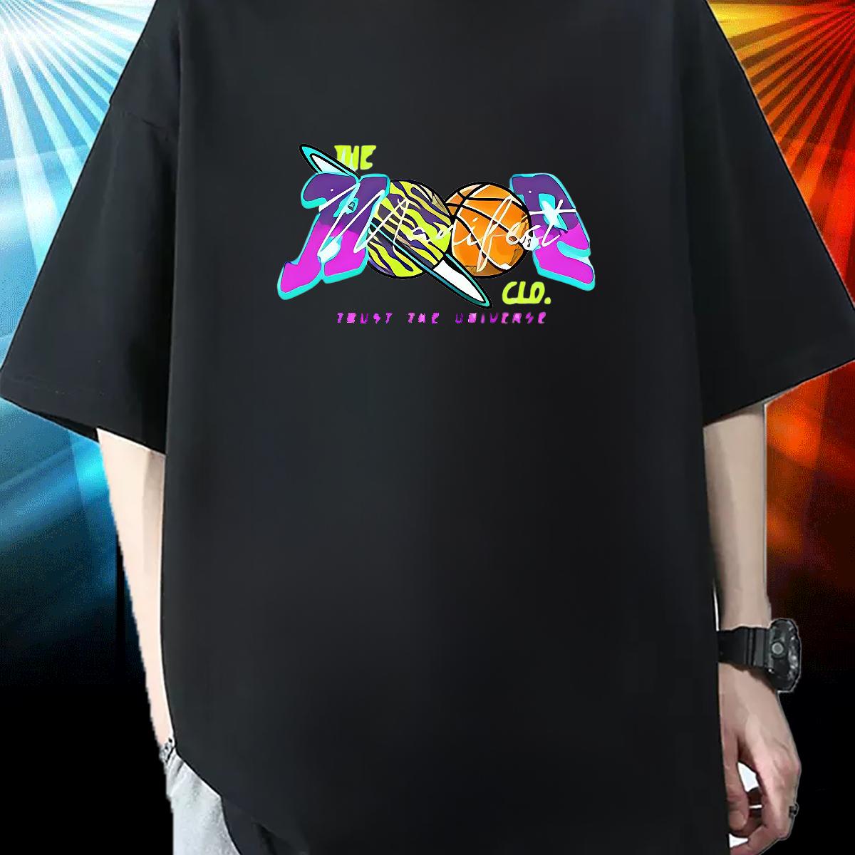 2024 DIY T shirt Black White Street wear Hip Hop Tshirts Round Neck Short Sleeve Designer