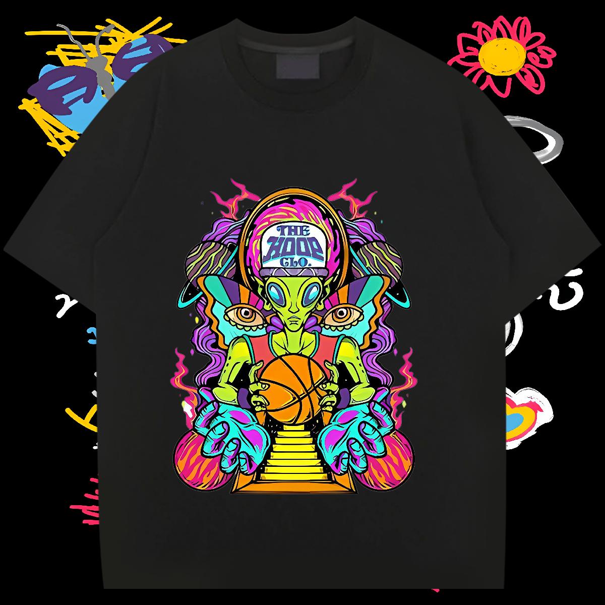 5A Couples T Shirts Cotton O Neck Short Sleeves Street T shirt Black Oversized Fashion Casual Tees