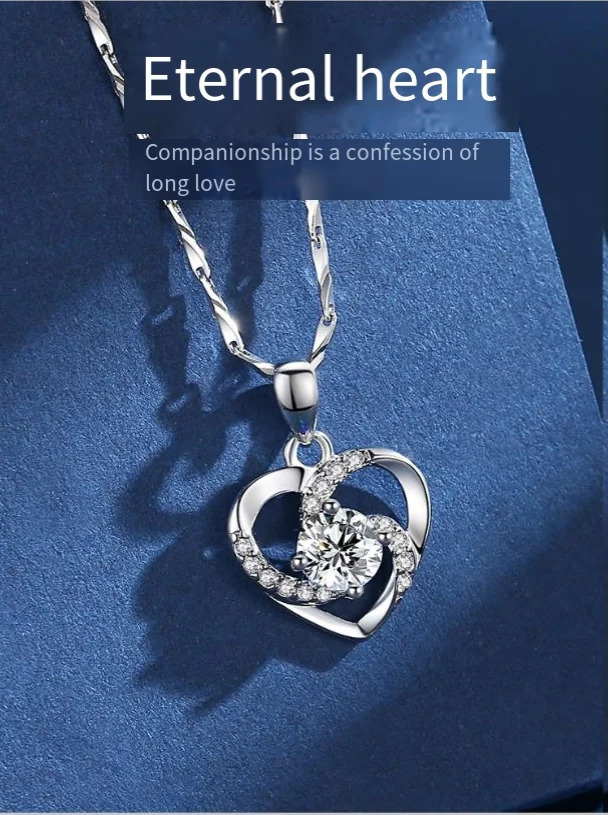 Necklace Female Eternal Heart pendant headpiece 520 Valentines Day gift 240710